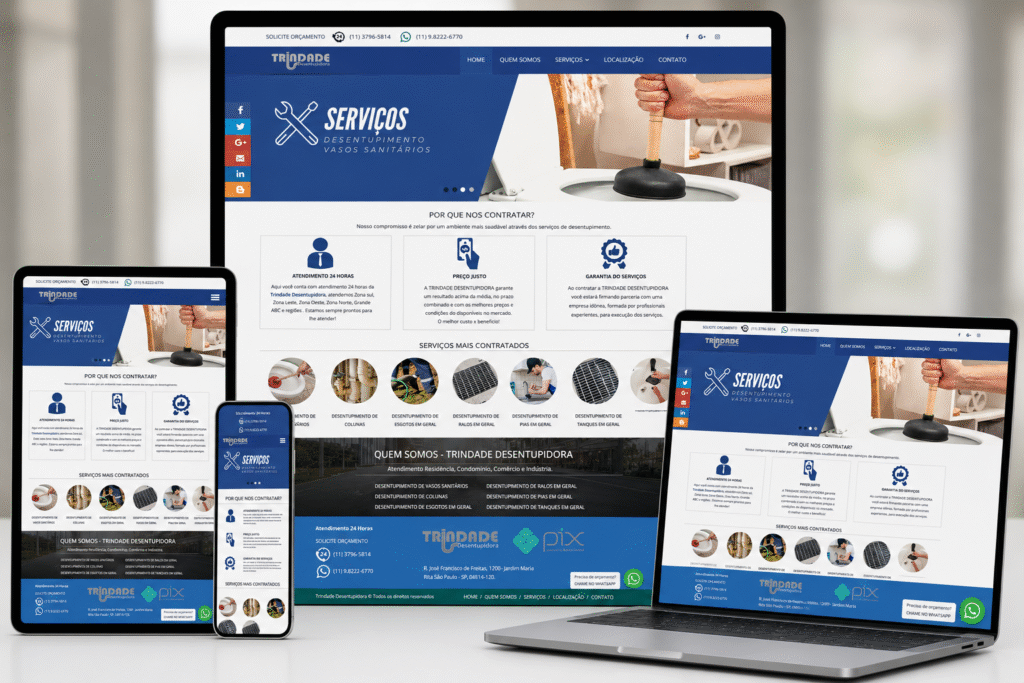 desentupidora projeto sites santo andre